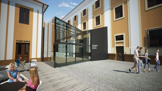 úpravy nádvoří Vlastivědného muzea v Olomouci